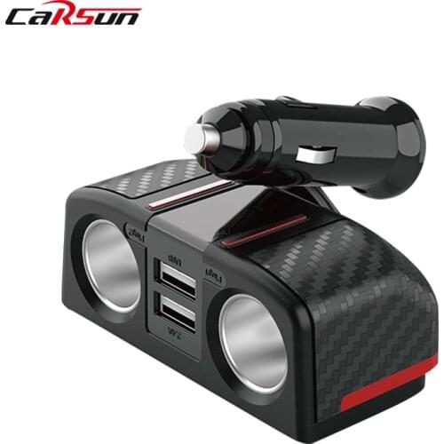 Carsun Car Charger One point 2 double USB 12V/24V Universal 120W Quick Mobile Phone Charger Adapter Car Electronics Accessories