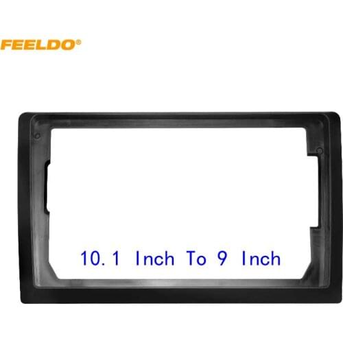 FEELDO Car Stereo 2Din Big Screen Fascia Frame Adapter 10.1 Inch To 9 Inch For Audio Dash Fitting Panel Frame Kit #HQ6851