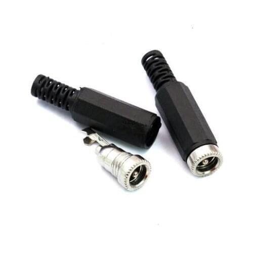 100pcs Female DC Power Jack Plugs Socket Adapter Connector 2.1/2.5mm x 5.5mm For Socket Repairs Tool 5.5*2.1mm 5.5*2.5mm