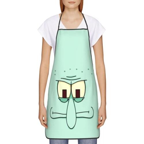 Sponge Baby Kitchen oil resistant wreath Comic anime kitchen apron women Man For baking accessories 72*52cm