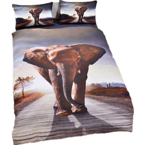 Original Cartoon animal elephant duvet cover Set Home Textiles duvet cover and two pillowcases birthday Gift better bedding sets