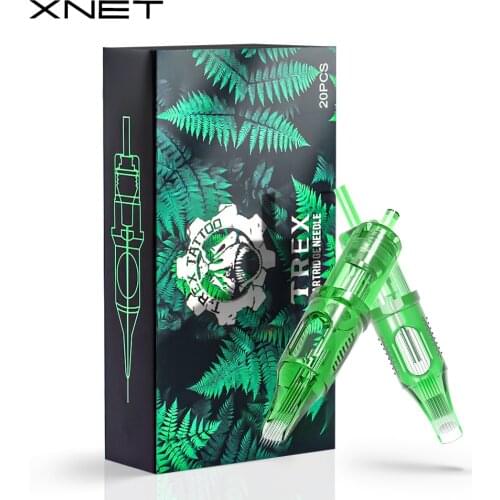 XNET Trex Sterilized Tattoo Cartridge Needles 20pcs Round Magnum RM Medium Taper Permanent Makeup 5rm 7rm 9rm 11rm 13rm 15rm