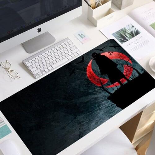 Uchiha Mouse Pad 90x40cm Pad Mouse Carpet Computer mouse pad Domineering Gaming Mousepad Gamer manga non-skid keyboard mouse pad