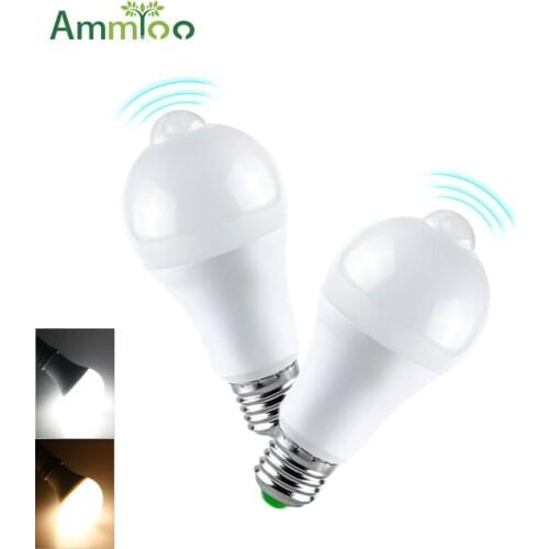 E27 B22 Motion Sensor Led Night Light Bulb 110V 120V 220V 12W 18W Energy Saving Led Sensor Light For Stair Home Emergency Lights