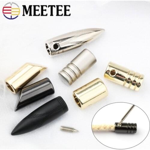 Meetee 20Pcs Metal Screw Stopper Hat Bell Detachable Drawstring Buckle Sports Pant Belt Pendant Cord Lock Decoration Rope Button