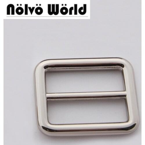 50pcs 32mm(1.2 inch) Nickel Sewing Craft,belts bags fasteners,Round Edge Buckle Strap Adjuster Welded tri glide slider buckles