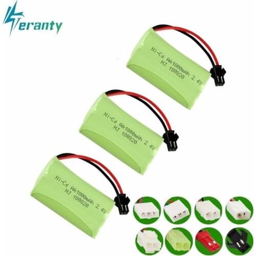 Upgrade 2.4v 1800mah NiMH Battery For Rc Toys Cars Tanks Trucks Robots Guns Boats AA Ni-MH 2.4v Rechargeable Battery Pack 3pcs