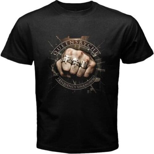 New QUEENSRYCHE Frequency Unknown Rock Band Mens Black T-Shirt Size S-3XL