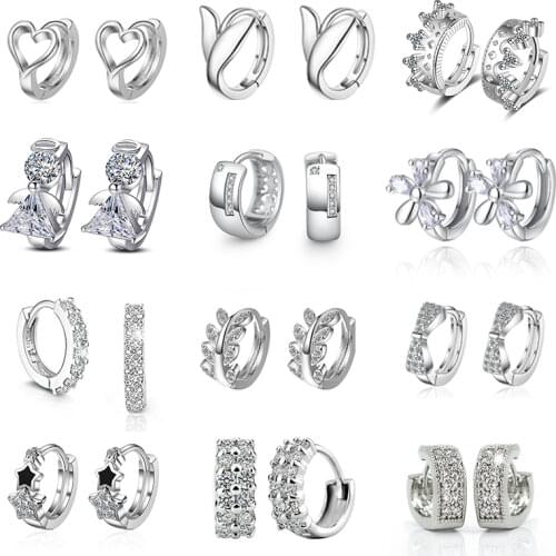 New Fashion Geometric Trendy Hoop Earrings Small Huggies Thin Minimal Earring Cartilage Piercing Earring Jewelry For Women Gift