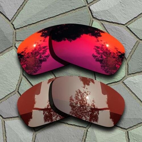 Violet Red&Bronze Brown Sunglasses Polarized Replacement Lenses for Oakley Hijinx