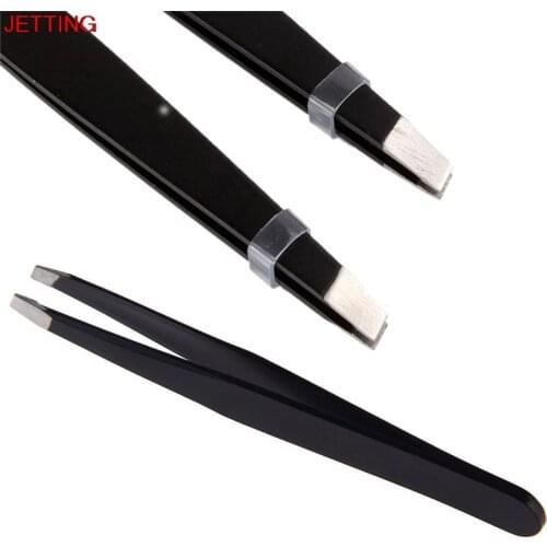 1PC Pro Stainless Steel Slant Tip Face Nose Hair Removal Eyebrow Tweezer Women Girl Makeup Make Up Tool Useful