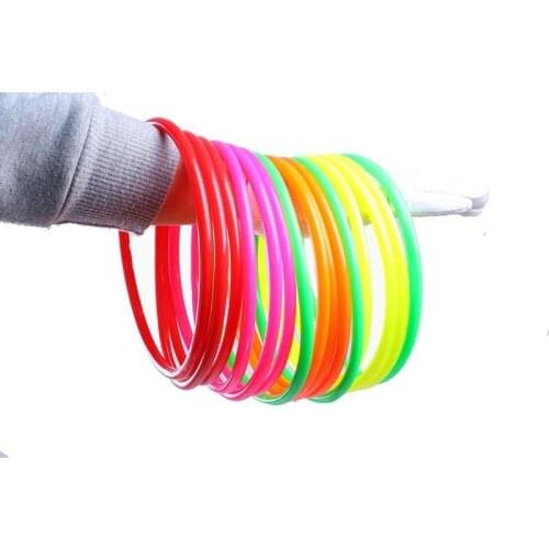 Sport Toy 20pcs 12cm Outdoor Colorful Plastic Hoopla Rings Throwing Circles For Kid Fun Sport
