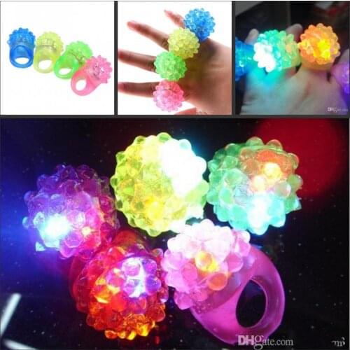 Strawberry Glow Light Ring Torch LED Finger Ring Lights Flash Beams Light Halloween Party LED Toys