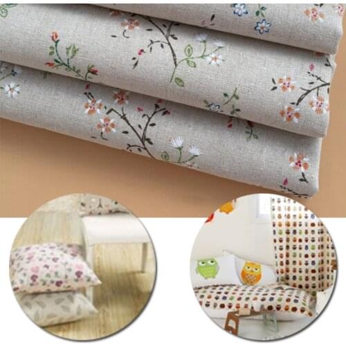 Cloth Linen fabric DIY Decorative Cloth Hometextile Canvas Fabric Tablecloths Sewing Material Patchwork Cloth