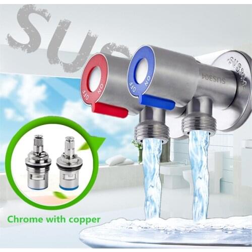 Bathroom Angle Filling Valve Faucets Stainless Steel Kitchen Cold Hot Mixer Tap Accessories Standard G1/2 Threaded Toilet valve