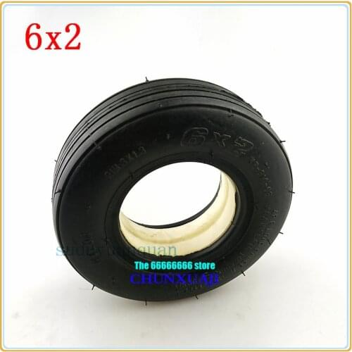 High quality 6" Tire tyre 6X2 soild tire without inner tire Non inflatable for Electric Scooter F0 Wheel Trolley Cart Air Wheel