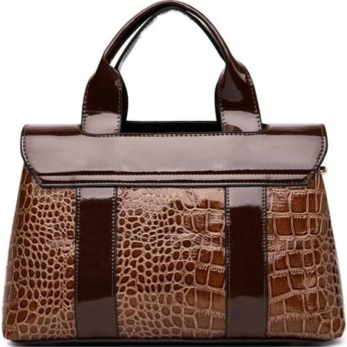 Lady Fashion Shoulder Crossbody Bag Luxurious Ladies Handbags Two-Piece Designer Leather Women Bags Crocodile Pattern Tote