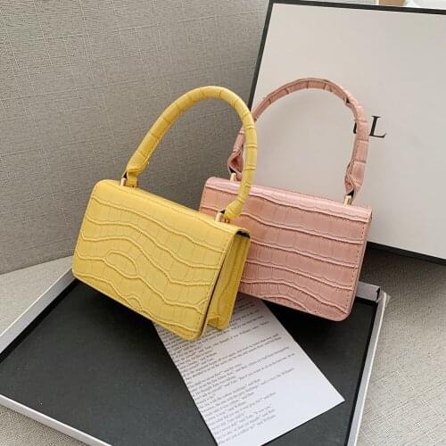 Fashion Stone Pattern PU Leather Solid Color Clutch Bag for Women 2021Trend Casual Female Handbag Daily Shopper Tote Evening Bag