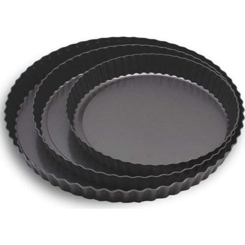 Pie Tin,Non-Stick Pie Dish,Round Quiche Tart Pan,Pizza Plate with Removable Loose Bottom,Bakeware(14/20/24cm)