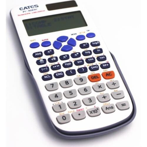 Digital Scientific Calculator 252 Functions FC-82ESC Statistics Mathematics 2Line Display 82MS for student school undergraduate
