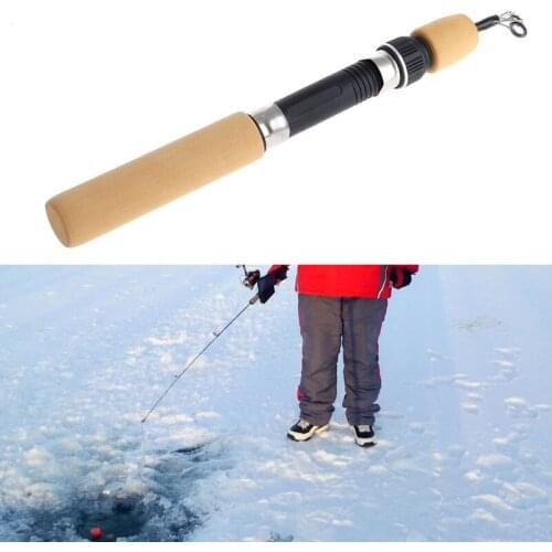 60CM Portable Pocket Winter Ice Fishing Fish Rod Mini Tackle Spinning Casting
