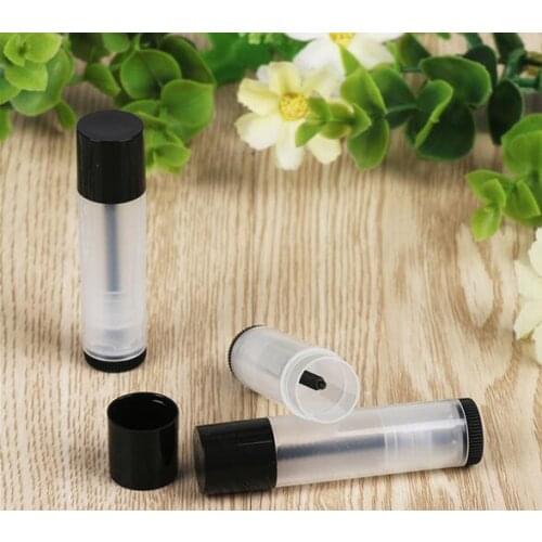 Free Shipping High Quality Makeup Tool 5g Plastic Lip Balm Tube Black Lipstick Bottle 5cc Lip Balm Stick 1000pcs/lot