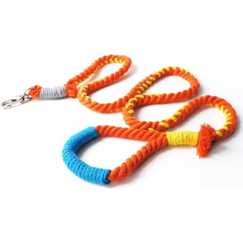 Cawayi Kennel Colorful Soft Pet Dog Chain Traction Rope Leads Free Hands Diagonally Dog Rope Explosion-proof Chain for Large Dog