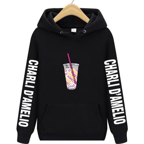 Black White Lce Coffee Splatter Hoodies Sweatshirts Japanese Streetwear Pullover Charli DAmelio Print Tracksuit Male Sudaderas