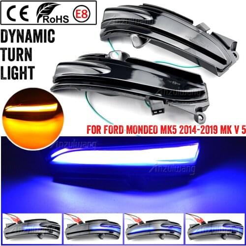 For Ford Mondeo MK5 2014-2019 MK V 5 LED Side Wing Dynamic Turn Signal Light Rearview Mirror Indicator car accessories
