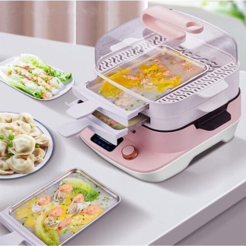 Home Mini Drawer Type Electric Steamer Intestinal Powder Machine hot pot frying pan steaming pan all-in-one breakfast machine