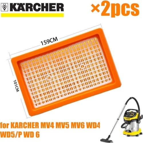 2pcs KARCHER Filter for KARCHER MV4 MV5 MV6 WD4 WD5 WD6 wet&dry Vacuum Cleaner replacement Parts#2.863-005.0 hepa filters