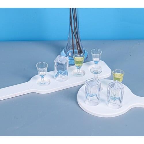 Epoxy Resin Mould 4 Holes Shot Glasses Tray Mold Finger Tiger Shape Wine Glass Holder Mold Diy Crafts Suitable For Bars