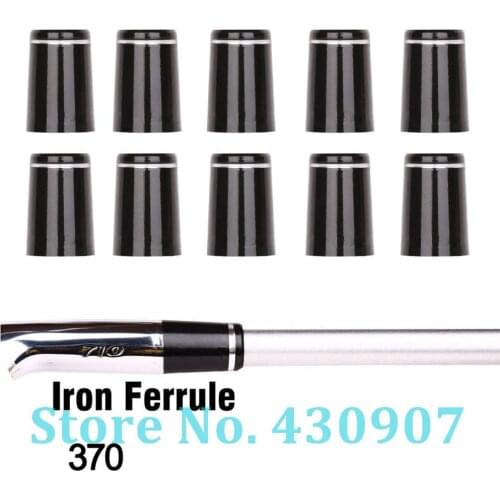 10/20/50/100pcs Custom Size .370 Black Plastic with One Silver Trim Ring Golf Ferrules For Taper Tip Iron Wedge