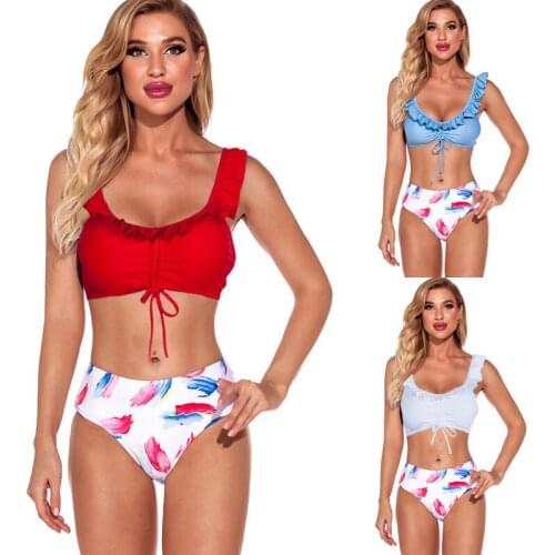 New Sexy Bandeau Push Up Brazilian Bikini Set Vest Type Bikinis Women Fringe Swimsuit Drawstring Swimwear Bathing Suits Biquini