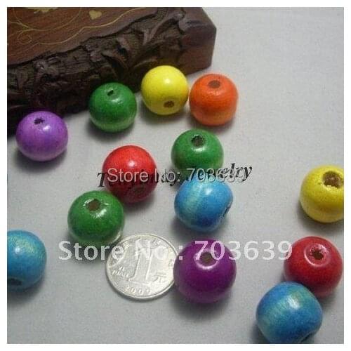 Fashion 20mm Color Wood Beads For DIY Free Shipping
