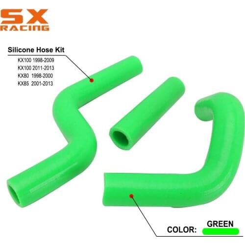 Motorcycle Water Pipe Silicone Radiator Coolant Hose For KAWASAKI KX80 98-00 KX85 00-13 KX100 98-09 11-13 KX 80 85 100 Dirt Bike