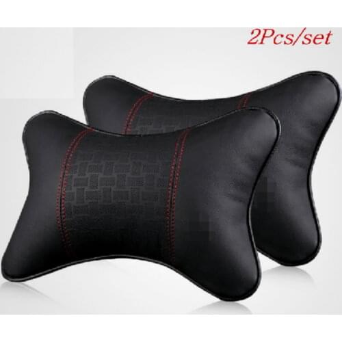 Hot Selling For BMW For Benz Car Headrest / Neck Pillow Cushion for Vehicle / Car Cowhide Seat Pillow / Genuine Leather Headrest