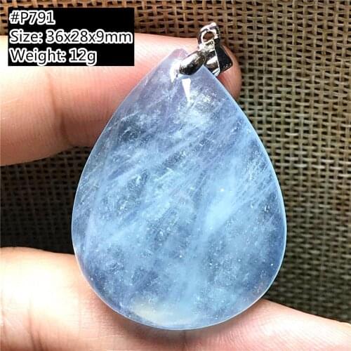 Top Natural Ocean Blue Aquamarine Pendant Jewelry For Women Lady Man Gift Clear Crystal Beads Gemstone Water Drop Stone AAAAA