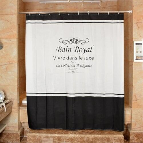Simple and modern polyester cloth Yulian thick waterproof Mildew bathroom curtain shower curtain between the shower curtain
