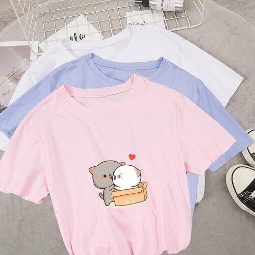 Plus Size 3XL Ulzzang 90s Aesthetic Print T Shirt Women 100% Cotton Crewneck Tee Short Sleeve Summer Cute T-Shirt Tops for Girls