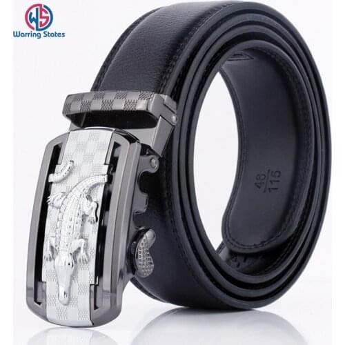 Fashion Brand Genuine Leather Luxury Belt Alloy Automatic Buckle Mens Belt Business Casual Pants Accessories Length 110-125cm