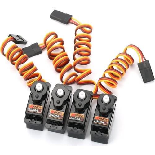 4PCS ES08A Steering Engine RC Drone Steering Gear for EMAX ES08A Plastic Tooth RC fixed-wing Aircraft Accessories