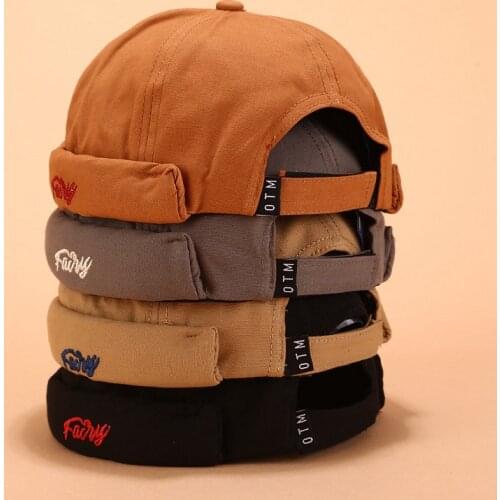 Skullies Beanie Cap Loop Beanie Hat Mens Street Dance Trend Hip-hop Hat Unisex-teens Adjustable Sailor Dome Melon Docker Cap