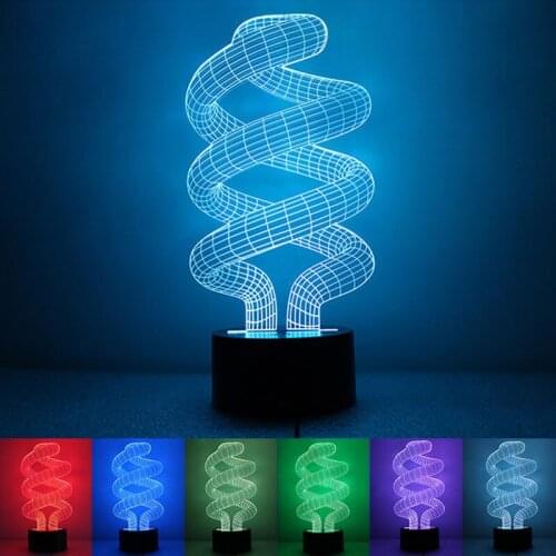 3D Night Light USB Powered Tornado LED Desk Lamp Touch Key Decoration Atmosphere Light Use Home Party Holiday