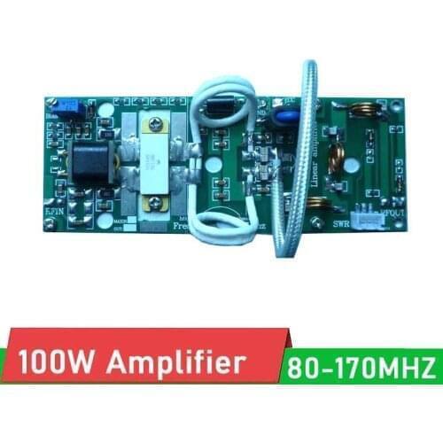 100W 80Mhz-170Mhz RF Power Amplifier Board DIY KITS MRF186 Transistor tube For Ham Radio Walkie talkie transmitter