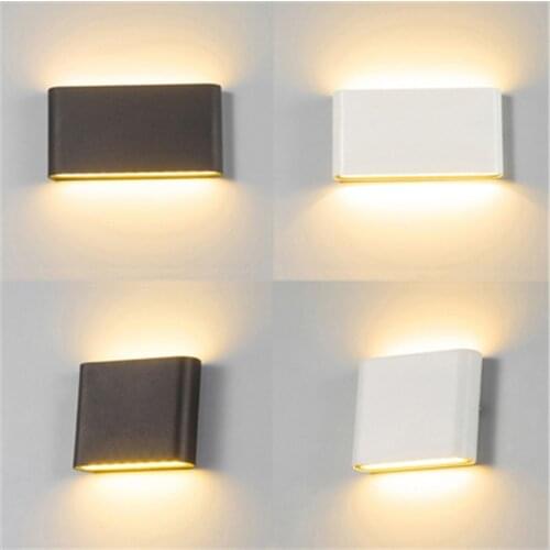 Waterproof garden fence ip65 led outdoor wall light 6W 12W modern aluminum interior living room bedroom decorative wall lamp