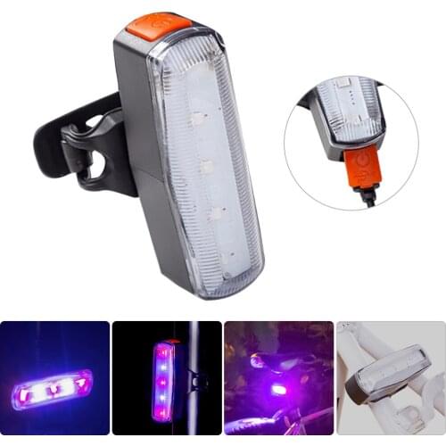 Bike Rear Lights USB Rechargeable 4 Gears Outdoor Night Riding Safety Warning Taillight Bicycle Colorful Tail Light