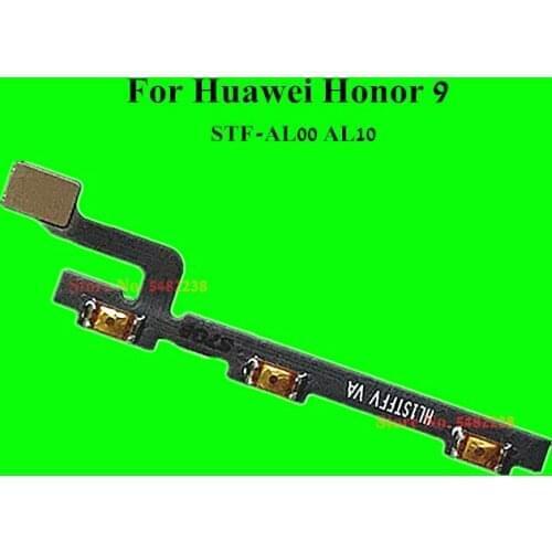 100% Original Power ON OFF Volume Side Buttons Flex cable For Huawei Honor 9 STF-AL00 AL10 Power Switch Side Key connector