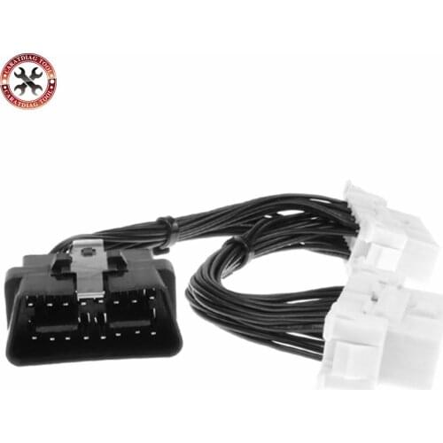 High Quality 16 pin OBD2 OBDii OBD 2 Splitter Extension Cable one Male to Two Female Y Cable OBD2 splitter extension