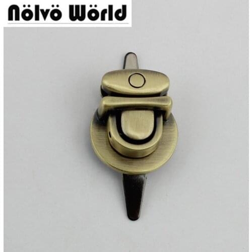 30sets/lot 5colors High quality Retro Ellipse lock metal functional lock for handbags factory hardware wholesale price 10sets